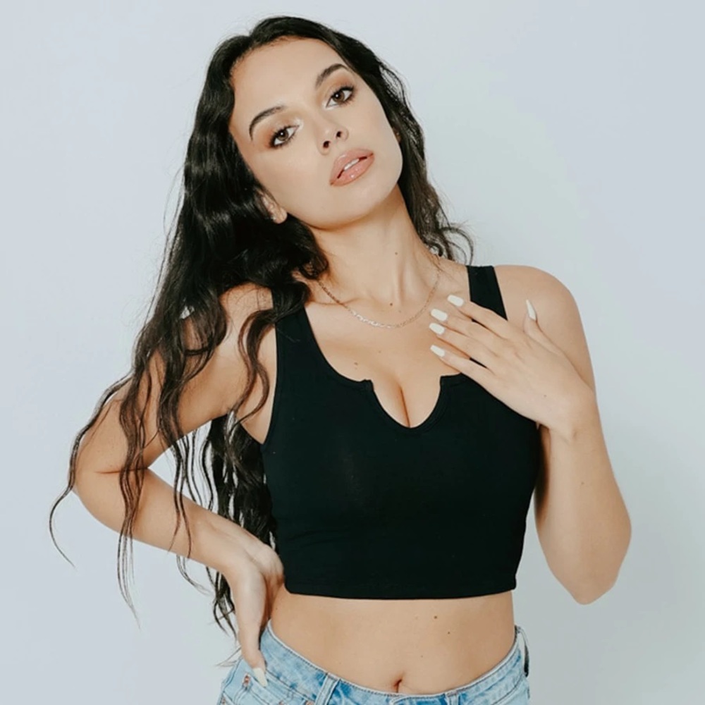 Klassy Network V Cut Brami Crop Top
